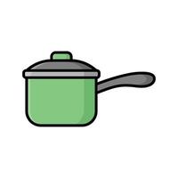 sauce pan icon vector design template simple and modern