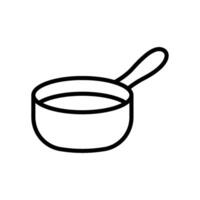 sauce pan icon vector design template simple and modern