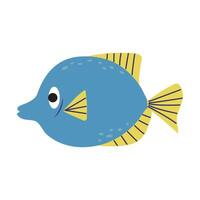 Isolated cute sea fish vector