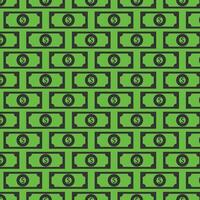 money pattern in green background. Vector