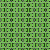 money pattern in green background. Vector