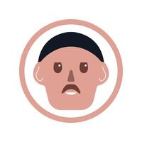 human character logo with various expressions, simple modern concept vector