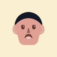 human character logo with various expressions, simple modern concept vector