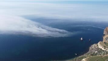 astratto aereo natura estate oceano tramonto mare e cielo sfondo. naturale cielo composizione. elemento di design. cielo sostituzione per compositi. vacanza, vacanza e ricreativo bandiera concetto video