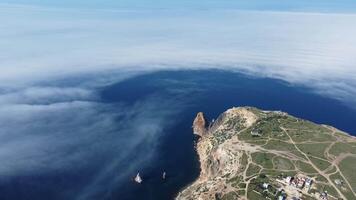 astratto aereo natura estate oceano tramonto mare e cielo sfondo. naturale cielo composizione. elemento di design. cielo sostituzione per compositi. vacanza, vacanza e ricreativo bandiera concetto video