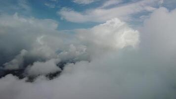 Abstract aerial nature summer ocean sunset sea and sky background. Natural sky with puffy Stratocumulus clouds composition. Sky replacement for composites. Holiday, vacation and recreational concept video