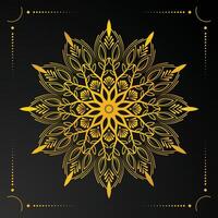 luxury mandala background with golden pattern vector