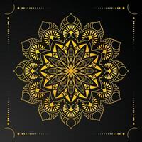 luxury mandala background with golden pattern vector