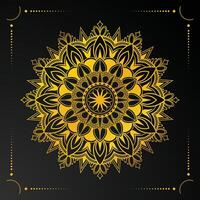 elegant background with a golden mandala design vector