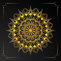 elegante antecedentes con un dorado mandala diseño vector