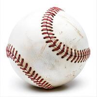 AI generated Old Baseball With Red Stitch photo