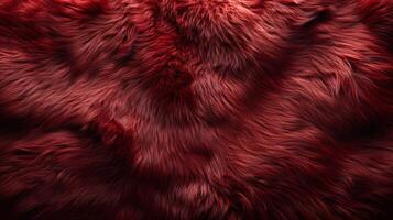 AI generated Close Up of Red Fur Texture photo