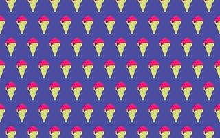 ice cream cone Vector pattern. blue color background.
