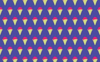 ice cream cone Vector pattern. blue color background.