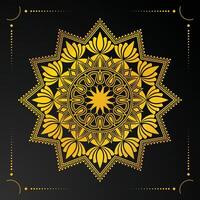 luxury mandala vector background with golden arabesque style