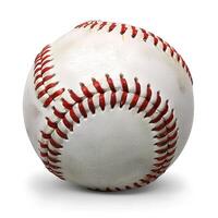 AI generated Baseball isolated on white background with shadow. Baseball ball isolated. Ball for baseball. Outdoor activity photo
