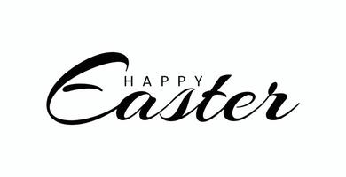 Happy Easter Text vector, Easter Vector Design Art