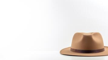 AI generated Photo of Camel Trilby Hat isolated on white background. AI Generated