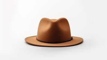 AI generated Photo of Camel Fedora Hat isolated on white background. AI Generated