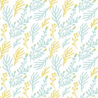 Vector floral branches seamless pattern.