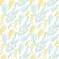 Vector floral branches seamless pattern.