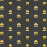 flat hamburger fast food pattern background. vector