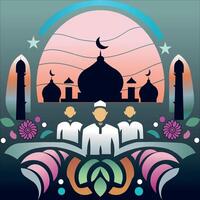 eid un tapiz de alegría y unidad vector