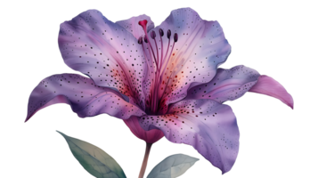 AI generated Watercolor flowers on a transparent background png