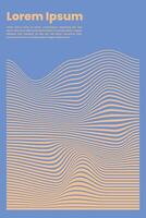 poster stripes optical art wave . Vector background illustration