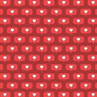 Seamless pattern with hearts. Delicate red background. Vector. vector