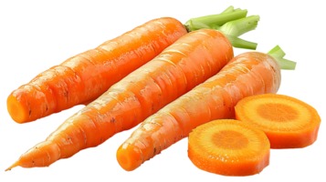 AI generated Fresh carrots vegetable on a transparent background png