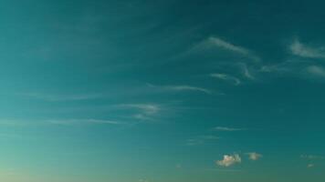 Blue sky with cirrus clouds. Beautiful cirrus clouds on blue sky on a sunny day background texture. video