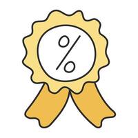 Premium download icon of discount badge vector