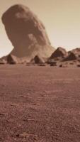 Red planet with arid landscape video