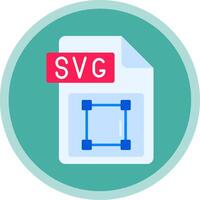 Svg file format Flat Multi Circle Icon vector