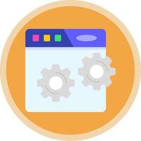 Web setting Flat Multi Circle Icon vector