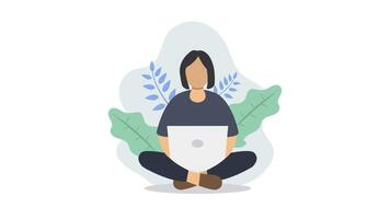 Animated illustration on white background video