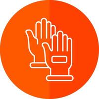 Hand gloves Line Red Circle Icon vector