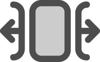 Carousel horizontal Line Filled Greyscale Icon vector