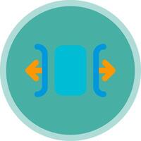 Carousel horizontal Flat Multi Circle Icon vector