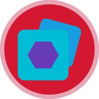 Polygon frame Flat Multi Circle Icon vector