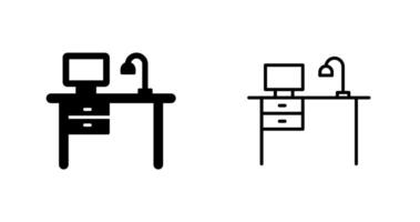 Working Desk Vector Icon