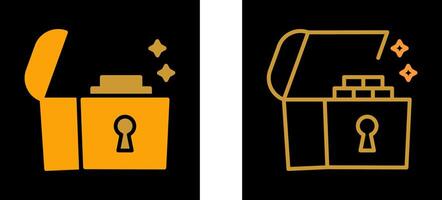 Open Treasure Box Vector Icon