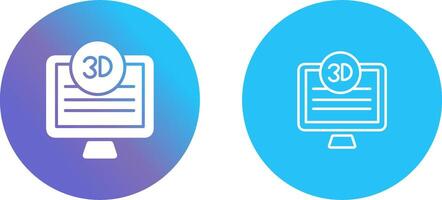 3D Quality Screen Vector Icon