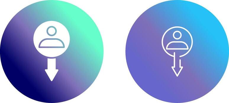 User Down Vector Icon
