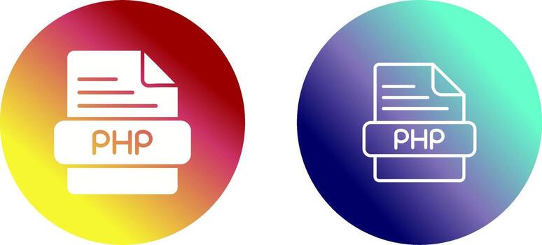 icono de vector de php