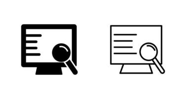 Computer Search Vector Icon