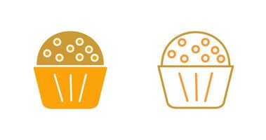 icono de vector de muffin de chocolate