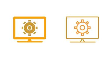 icono de vector de configuración de computadora