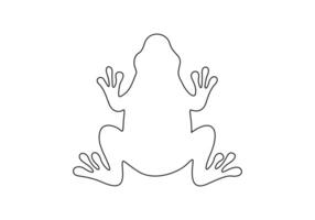 Simple frog outline continuous one line drawing vector illustration